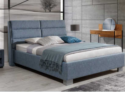 Bedroom Set Blue Bed Beautiful 2x Bedside tables Complete Set Luxury new 3-piece.